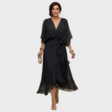 Monica Chiffon - Kleid mit V-Ausschnitt