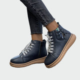 Armgard | Orthopädische Leder-Stiefeletten