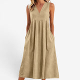 Suzaine™ Midi- Kleid mit ausgestelltem Schnitt