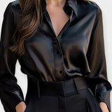 Satinhemd mit Kragen