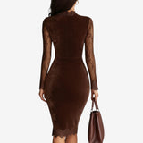 Scaroni™ Midi-Kleid aus Samt